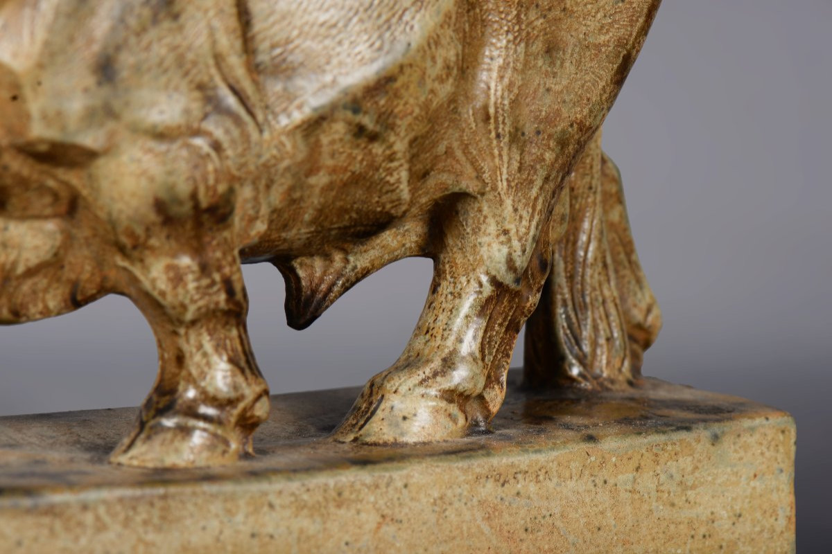 Grès MOUGIN, Maurice-Sébastien LAURENT (1887-1973) – Taureau-photo-1