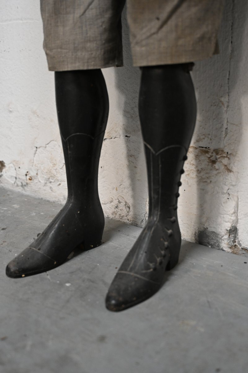Mannequin de mode, tête en porcelaine estampillée François Gaultier-photo-4