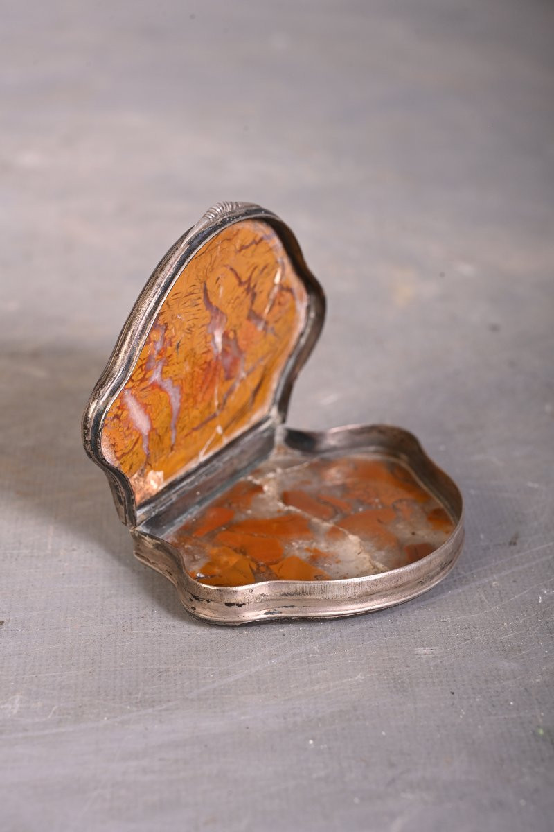 Hardstone Box With Silver Mount, 18th Century-photo-5
