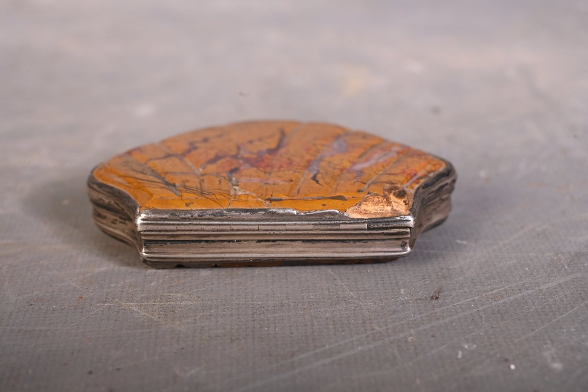 Hardstone Box With Silver Mount, 18th Century-photo-7