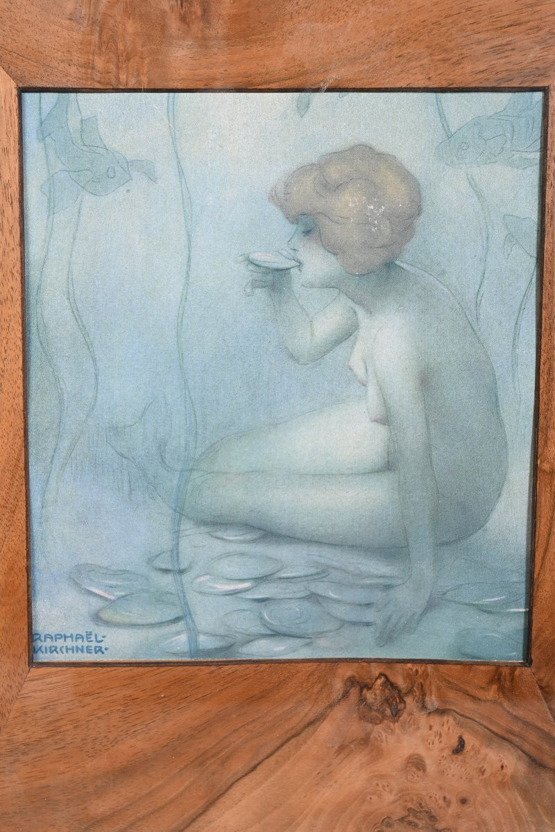 Raphaël Kirchner – Young Nude Woman With Water Lily-photo-2