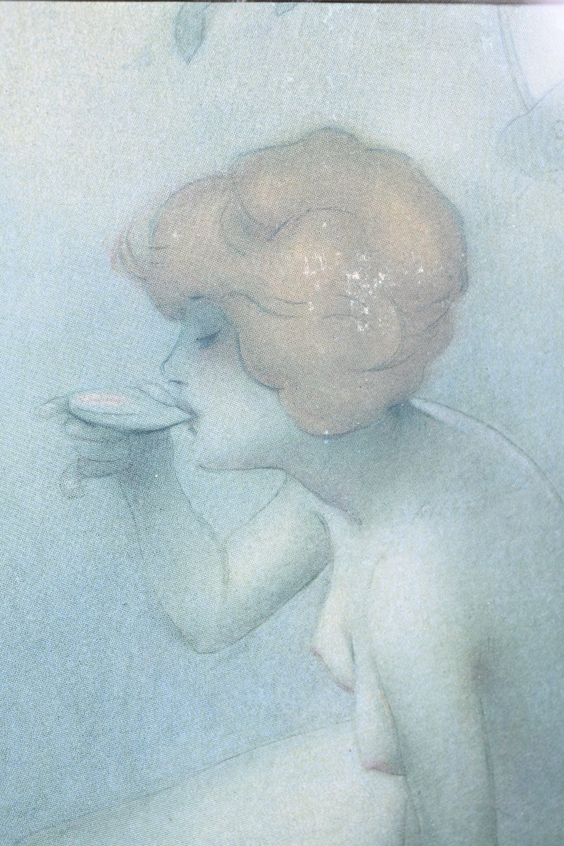 Raphaël Kirchner – Young Nude Woman With Water Lily-photo-1