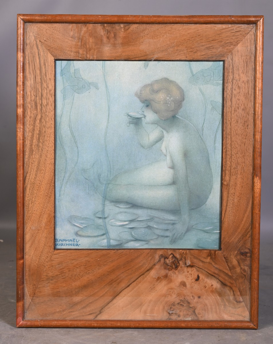 Raphaël Kirchner – Young Nude Woman With Water Lily