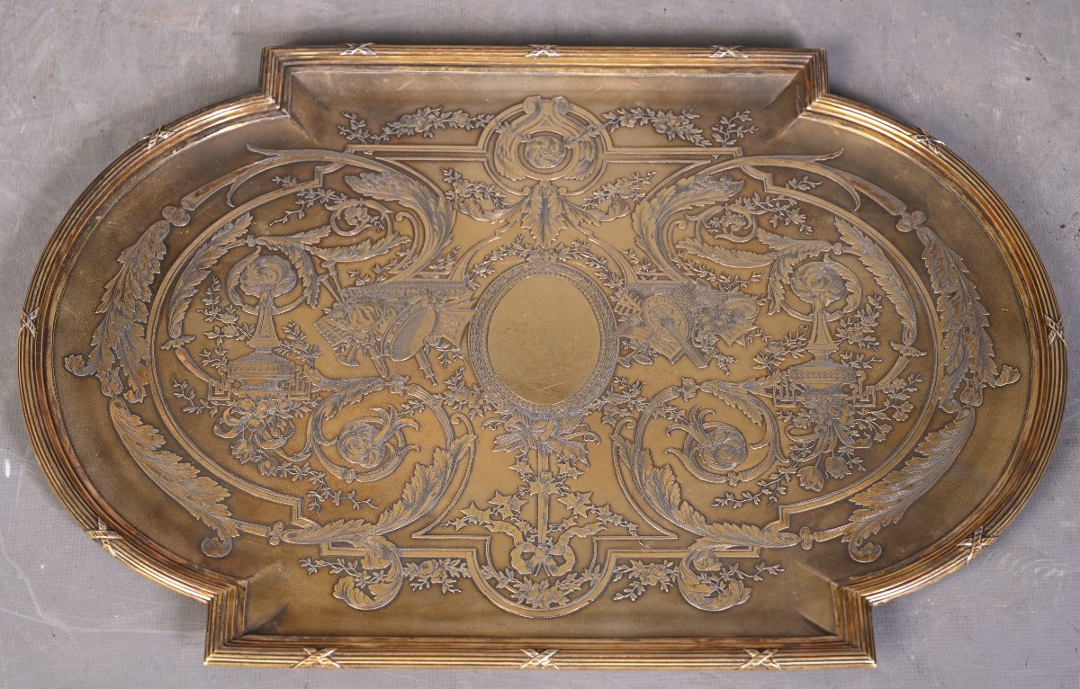 Silver-gilt Tray, Signed Prévost & Cie-photo-4