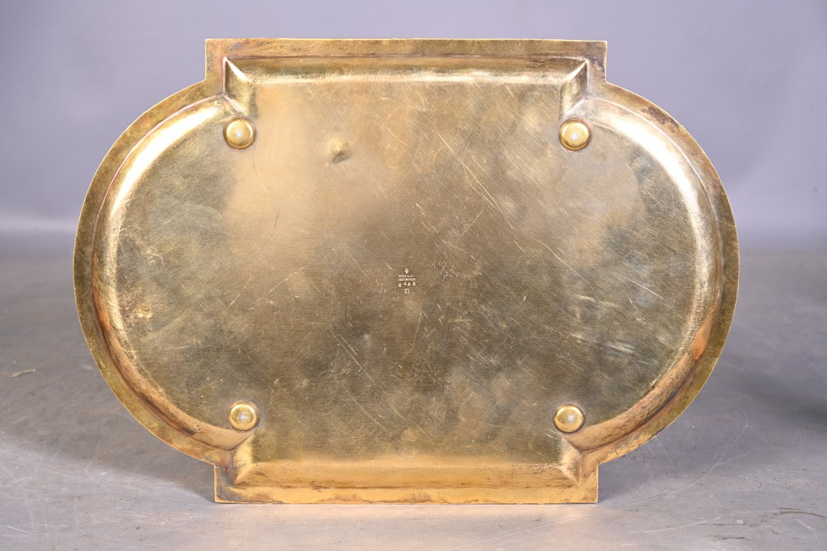 Silver-gilt Tray, Signed Prévost & Cie-photo-1