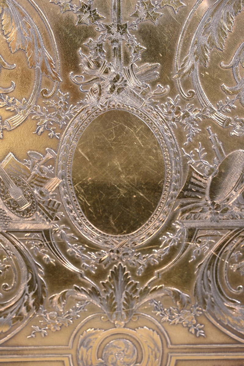 Silver-gilt Tray, Signed Prévost & Cie-photo-6