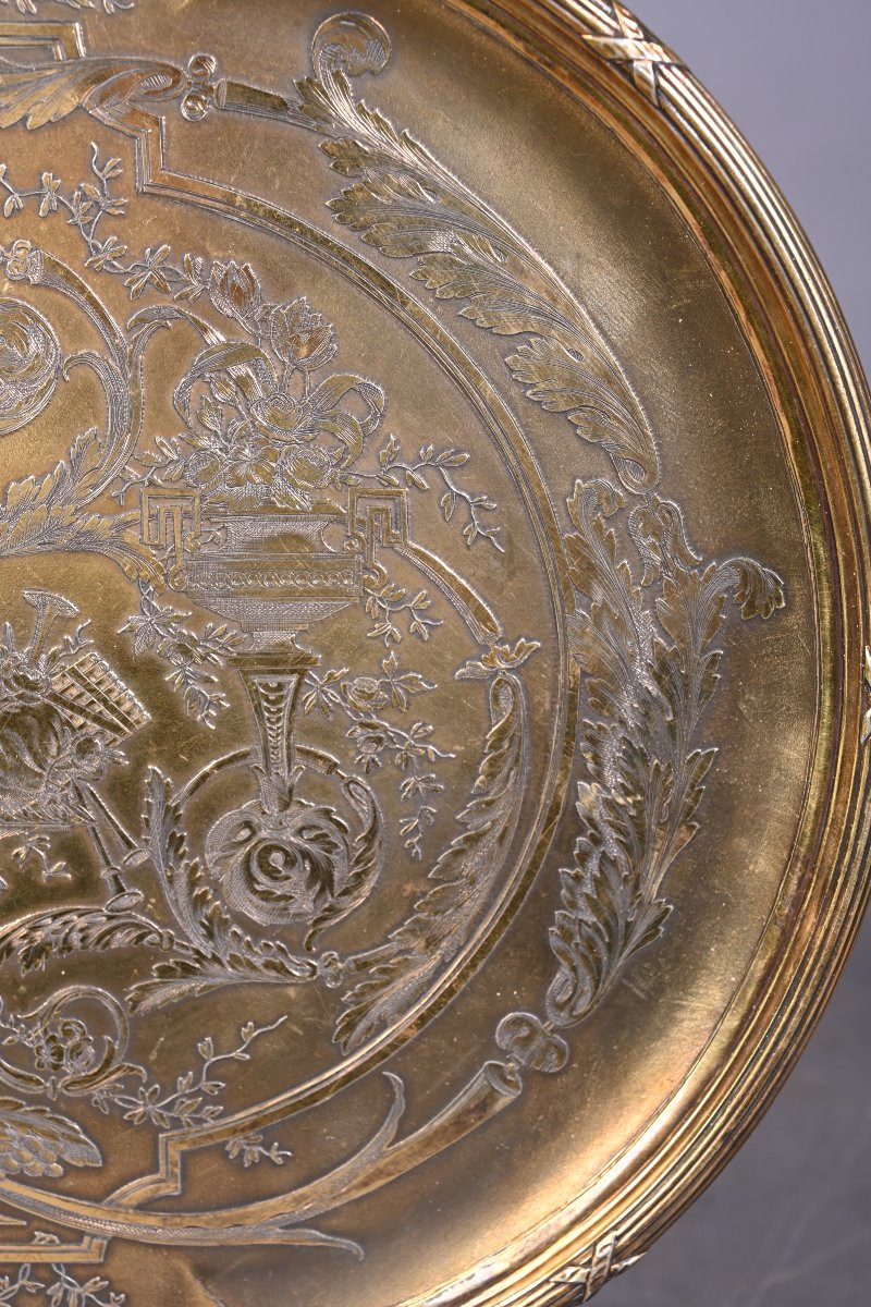 Silver-gilt Tray, Signed Prévost & Cie-photo-7