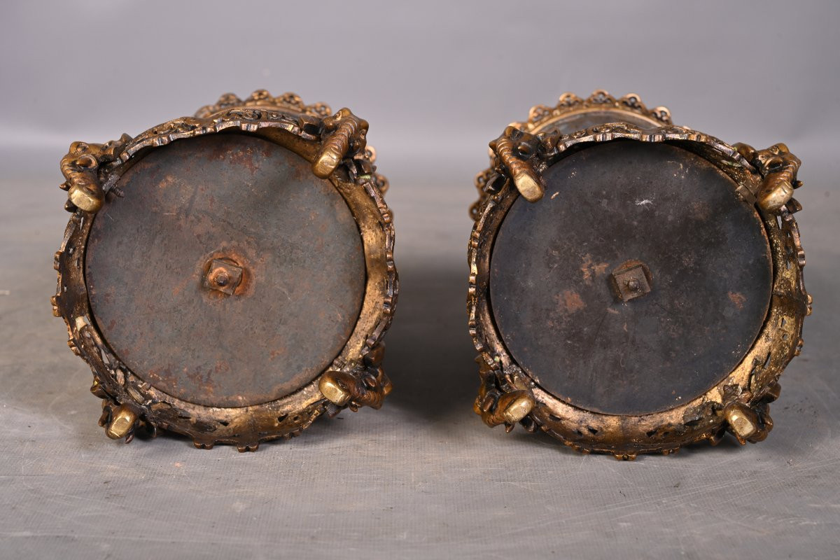 Paire de pots japonisants en bronze cloisonné, XIXe siècle-photo-7