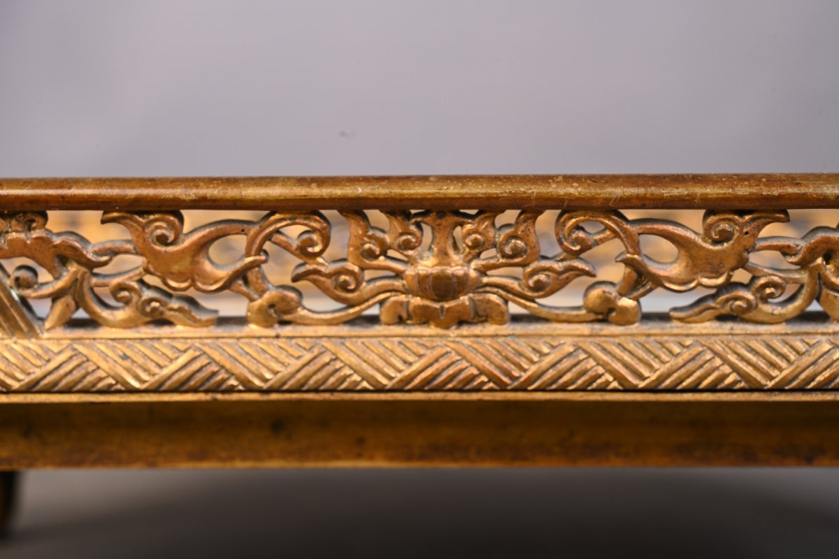 Plateau japonisant en bronze doré et plaque émaillée, monogrammé “J.B” et daté “1er juin 1876”-photo-8