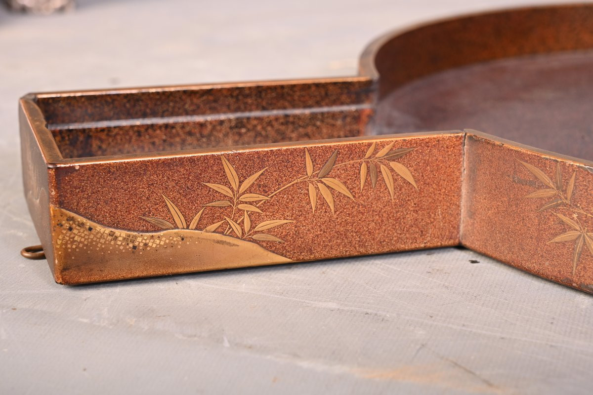 Lacquered Case For A Kagami Mirror, Japan, Late 19th Century-photo-2