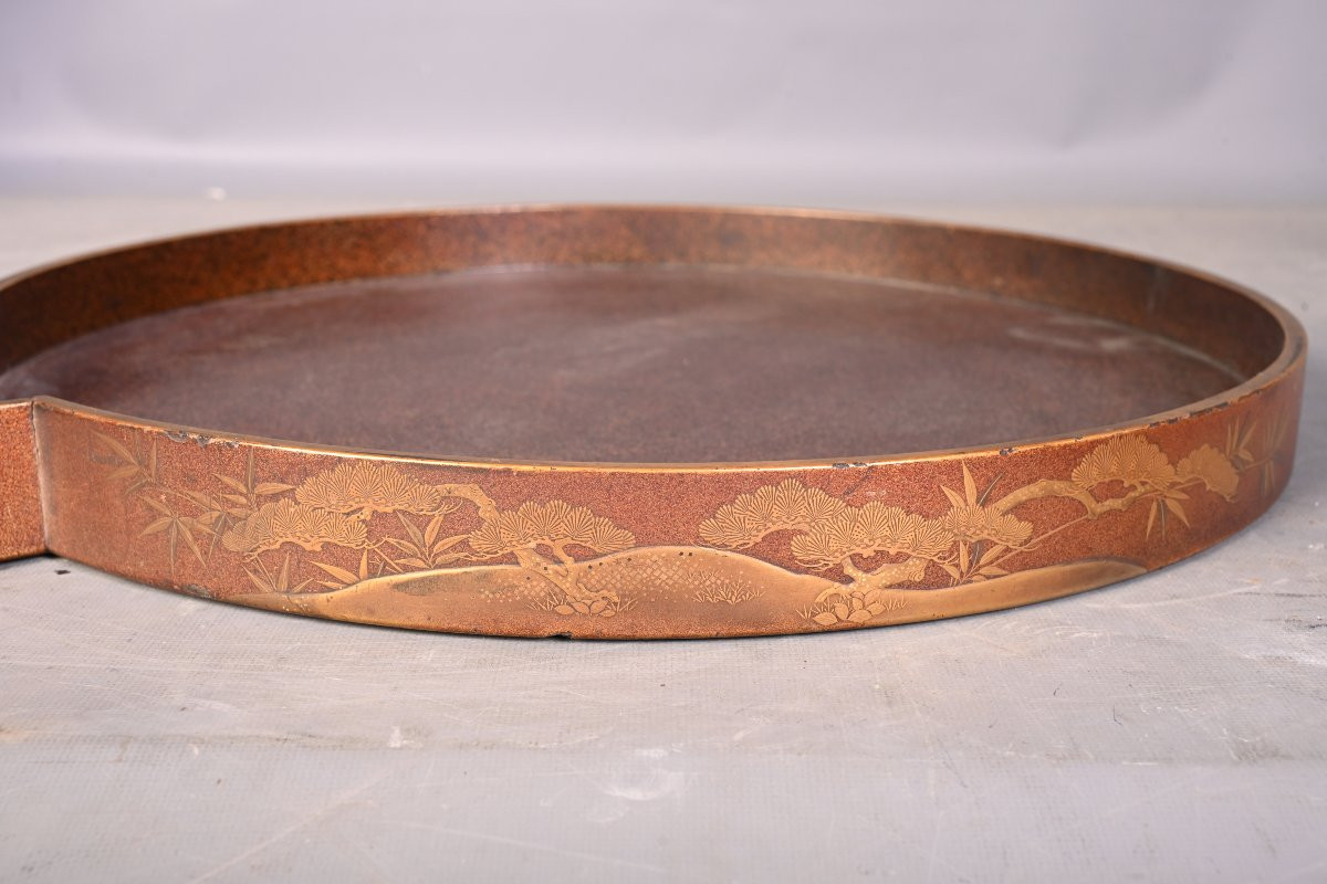 Lacquered Case For A Kagami Mirror, Japan, Late 19th Century-photo-3