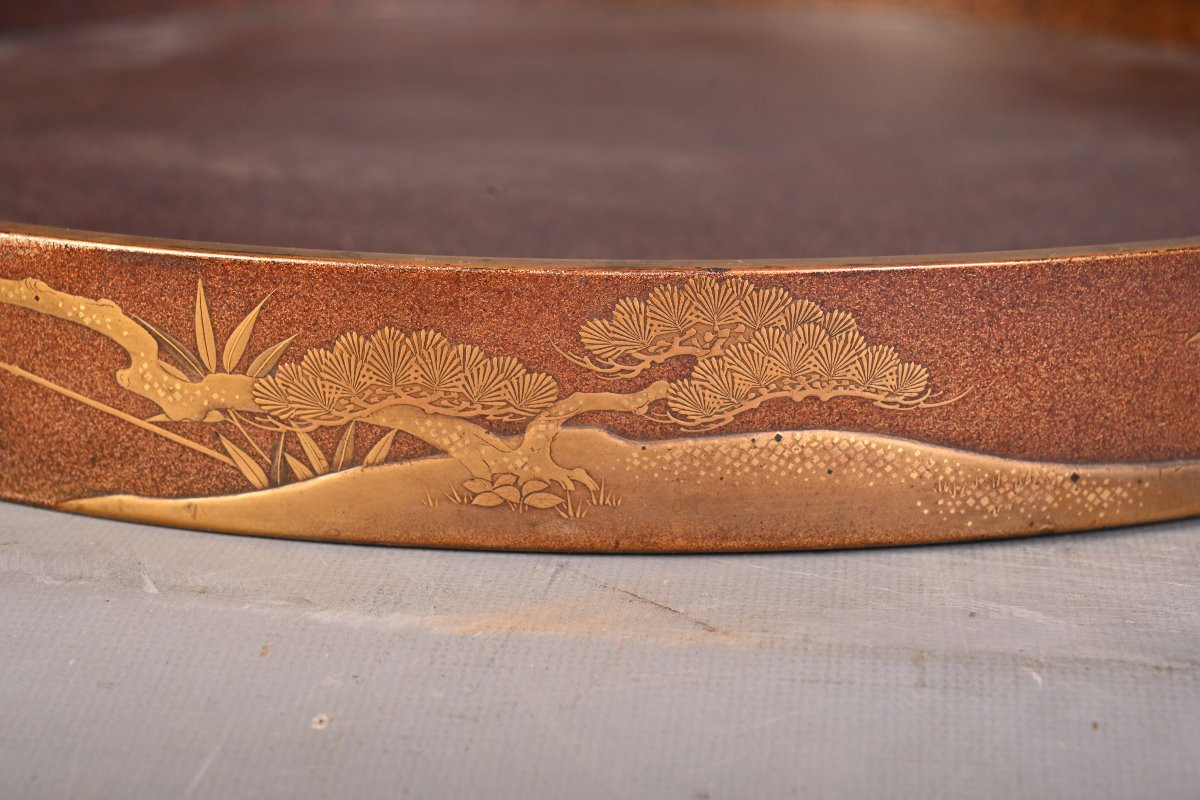 Lacquered Case For A Kagami Mirror, Japan, Late 19th Century-photo-8