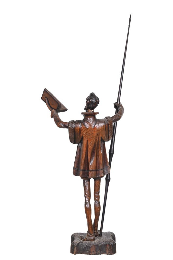 Don Quichotte, sculpture en bois sculpté, art populaire, XXe siècle-photo-6