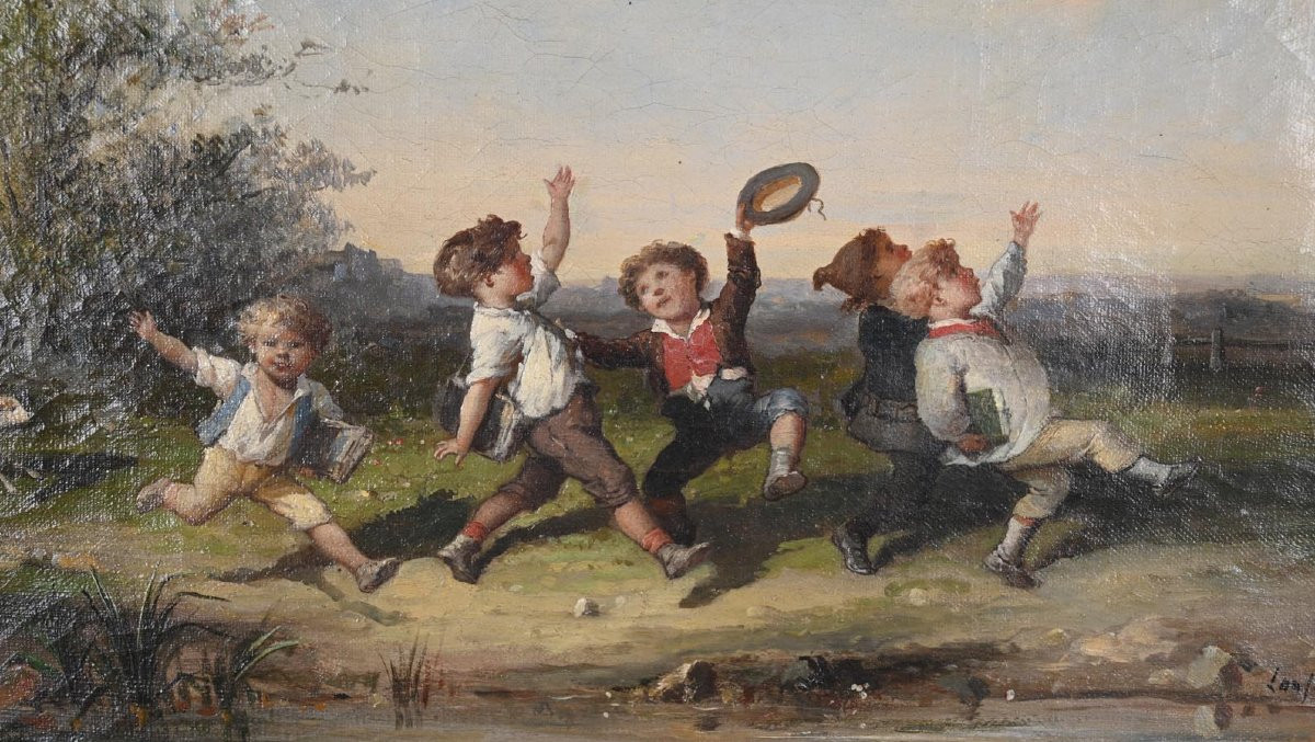 François Lanfant De Metz (1814-1892) - Retour d'école-photo-2