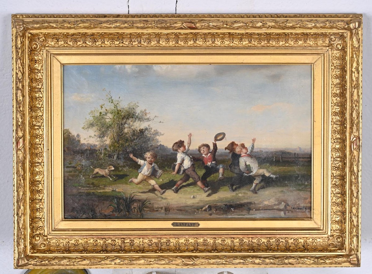 François Lanfant De Metz (1814-1892) - Retour d'école