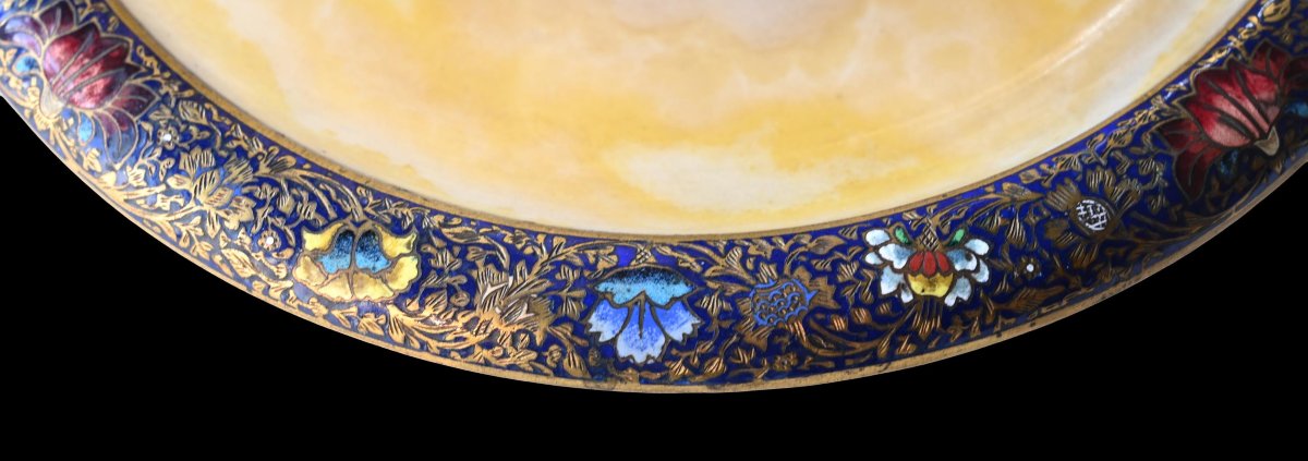 Onyx And Champlevé Enamel Centerpiece-photo-1