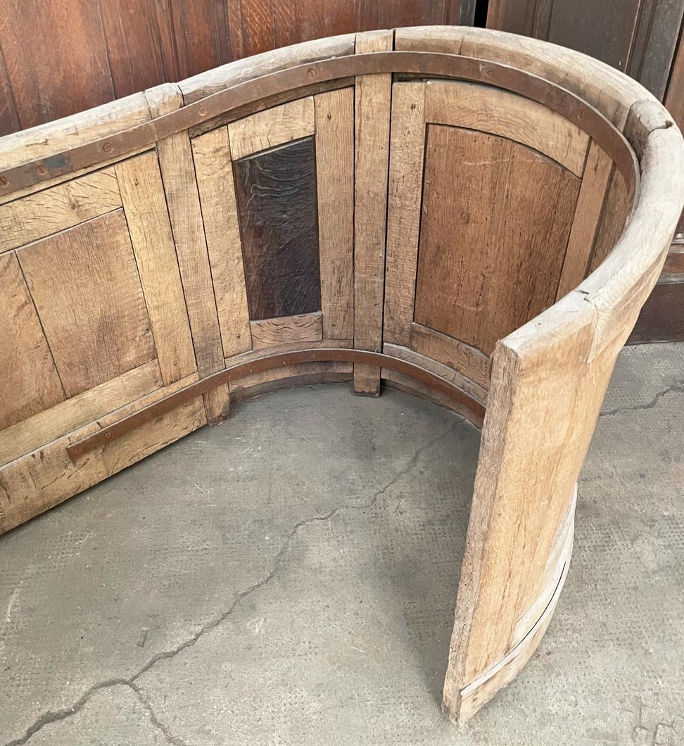Zinc And Wood Veneer Bathtub-photo-4