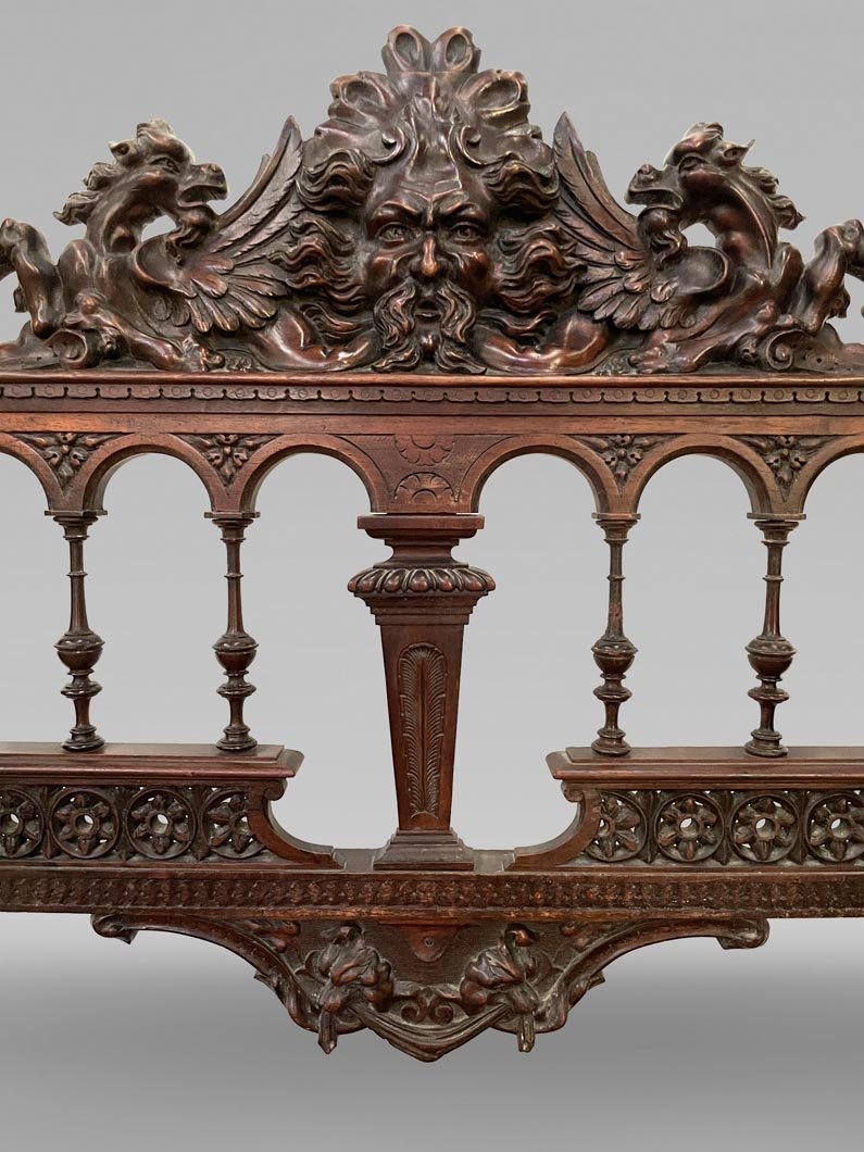 Neo-renaissance Walnut Armchair-photo-4