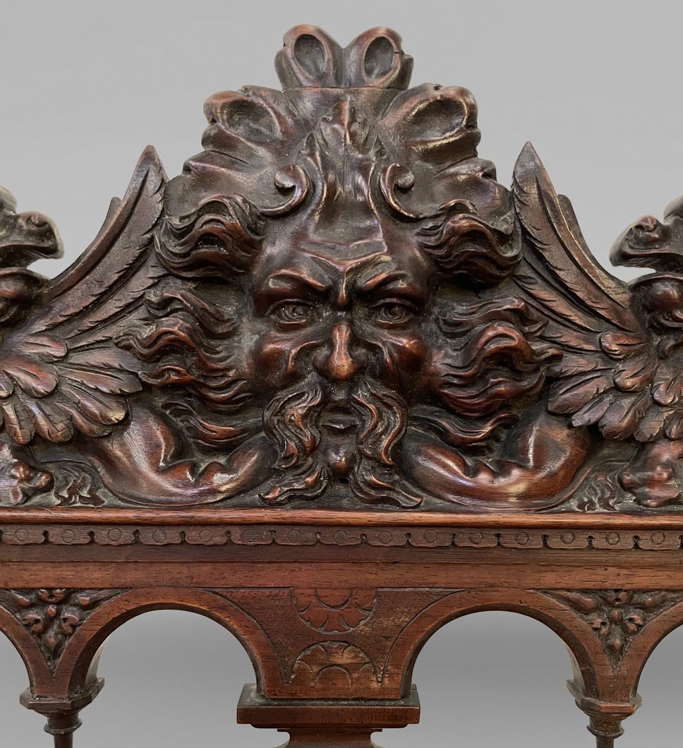 Neo-renaissance Walnut Armchair-photo-2
