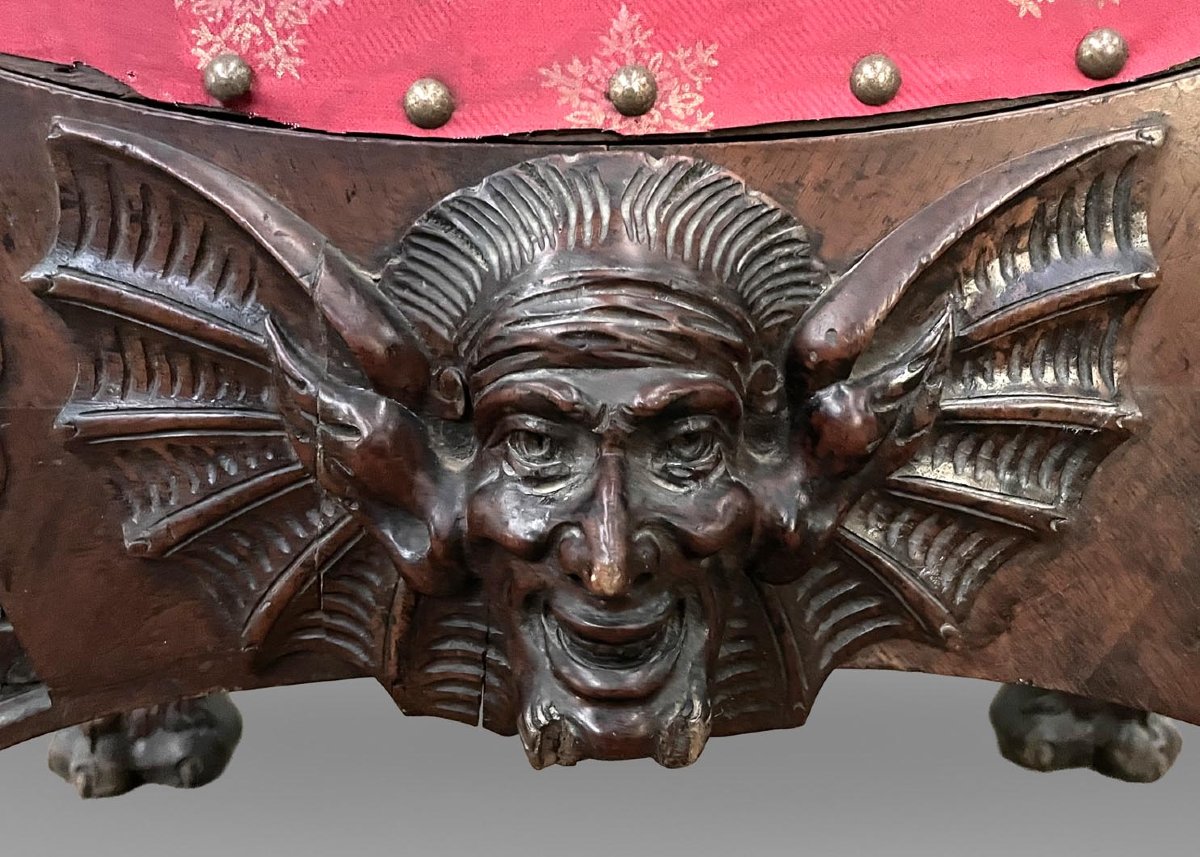 Neo-renaissance Walnut Armchair-photo-5