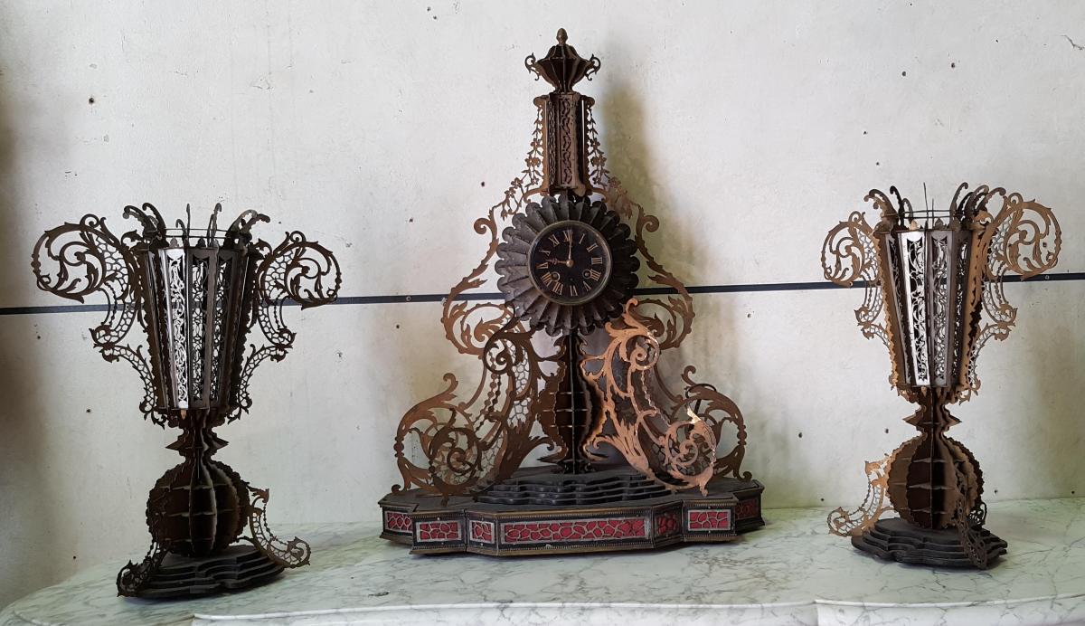 Fireplace Mantel Metal Masterwork Mantel Clocks