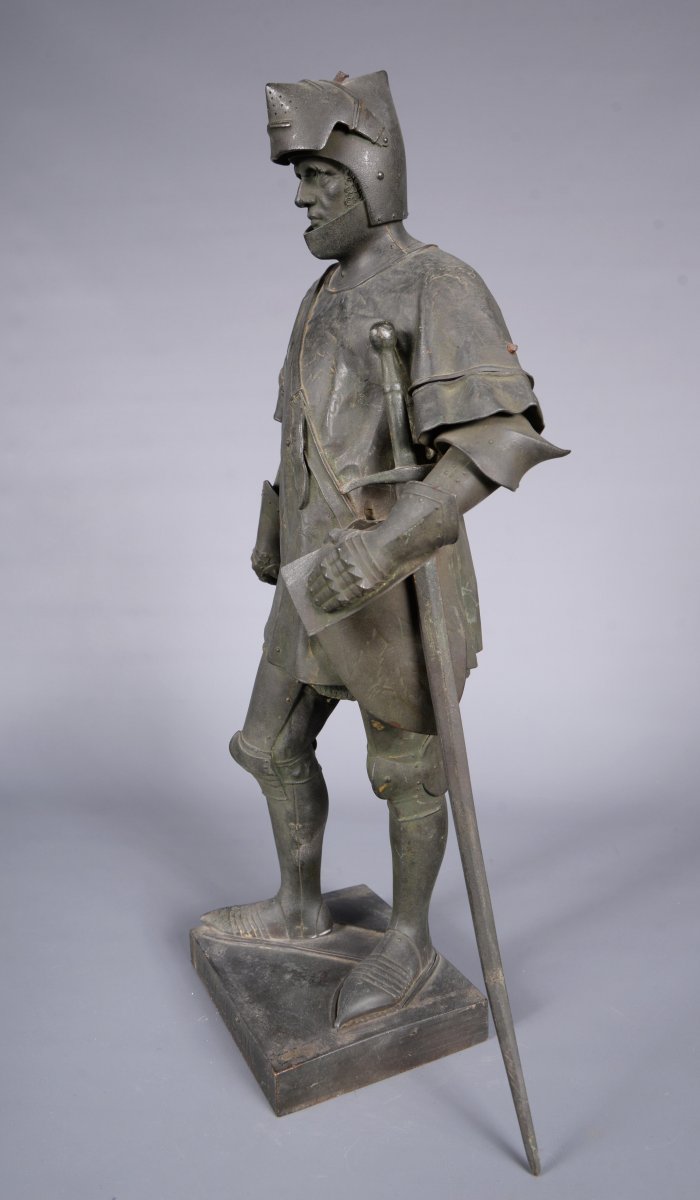 Bronze Sculpture Depicting Du Guesclin -photo-2