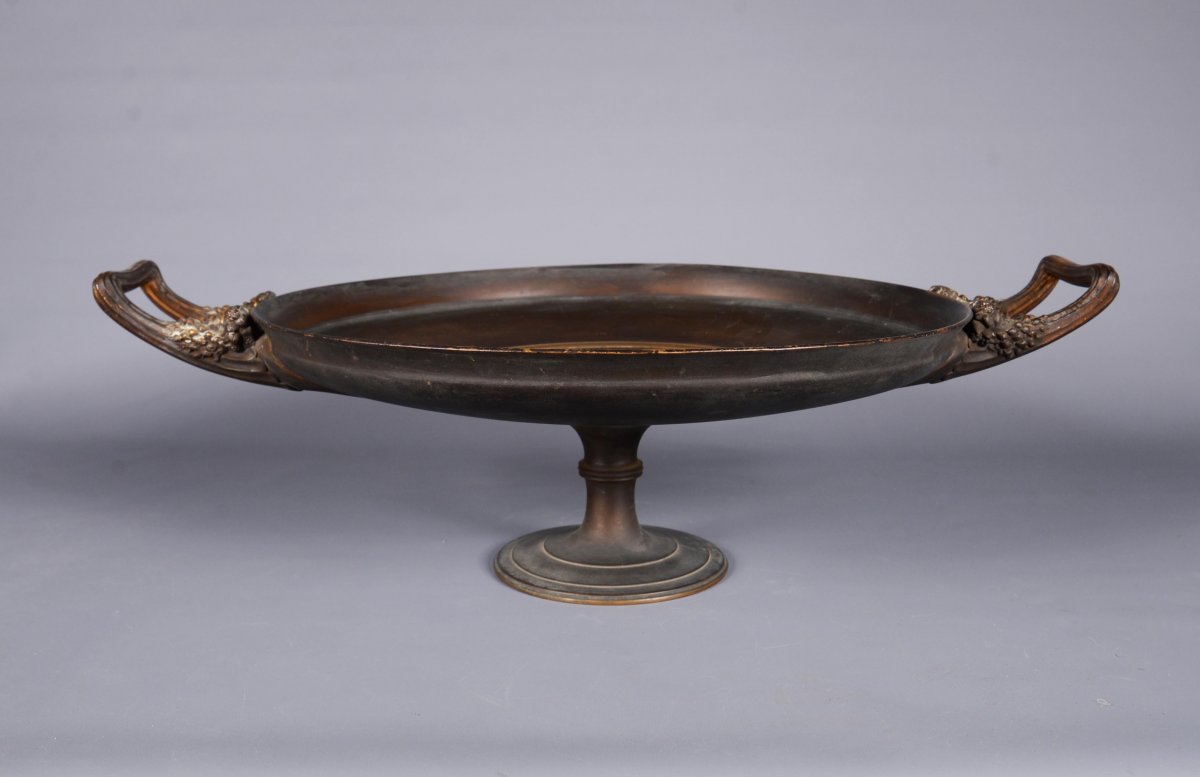 Coupe Sur Piédouche En Bronze Doré-photo-2