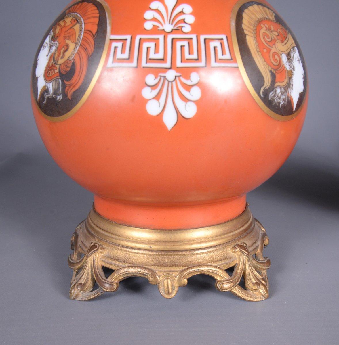 Pair Of Old Electrified Lamps-photo-3