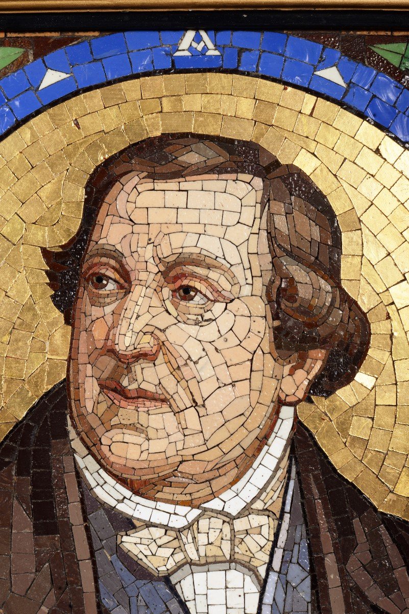 Lot De 2 Panneaux En Mosaïque Aux Portraits d'Hommes-photo-4