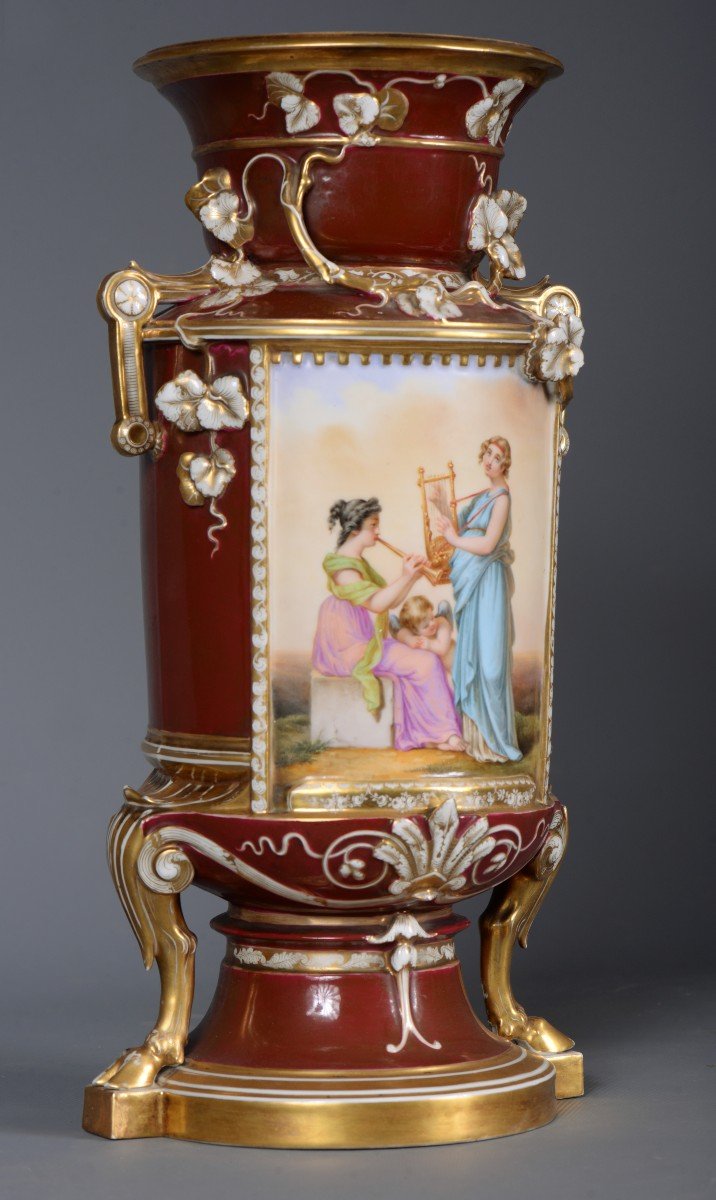 Vase en porcelaine à décor Néoclassique-photo-3