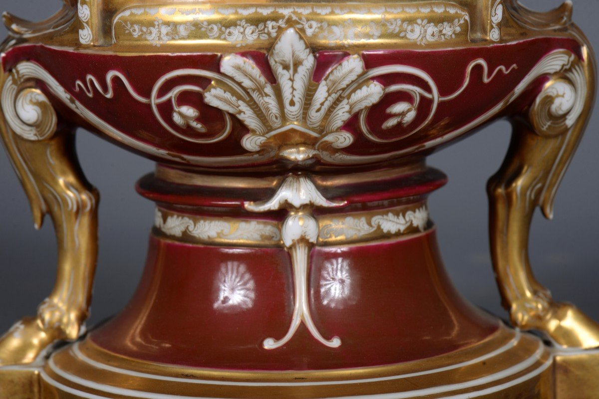 Vase en porcelaine à décor Néoclassique-photo-3