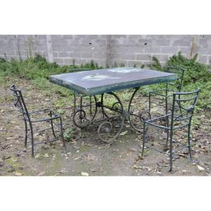 Garden Furniture, Circa 1900, Iron And Resin