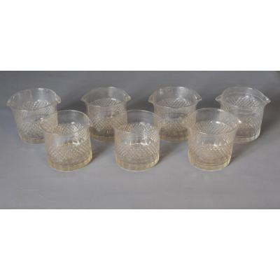 Set Of 7 Crystal Vessels