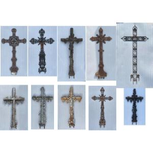 Cast Iron Catholic Cross Set