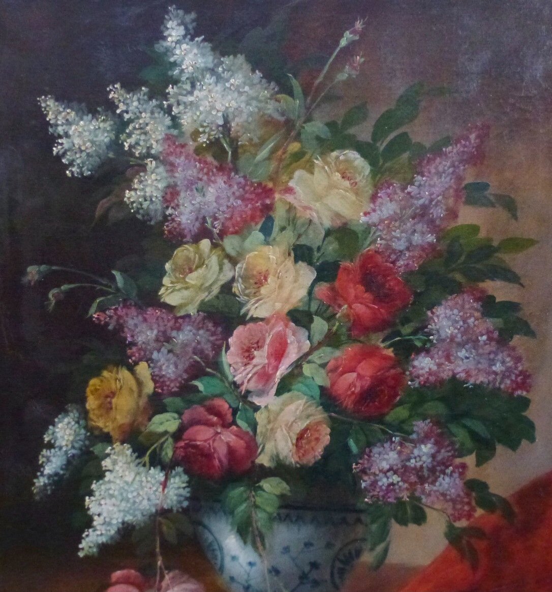 Bunch Of Flowers Signed Paul Dulac-photo-2