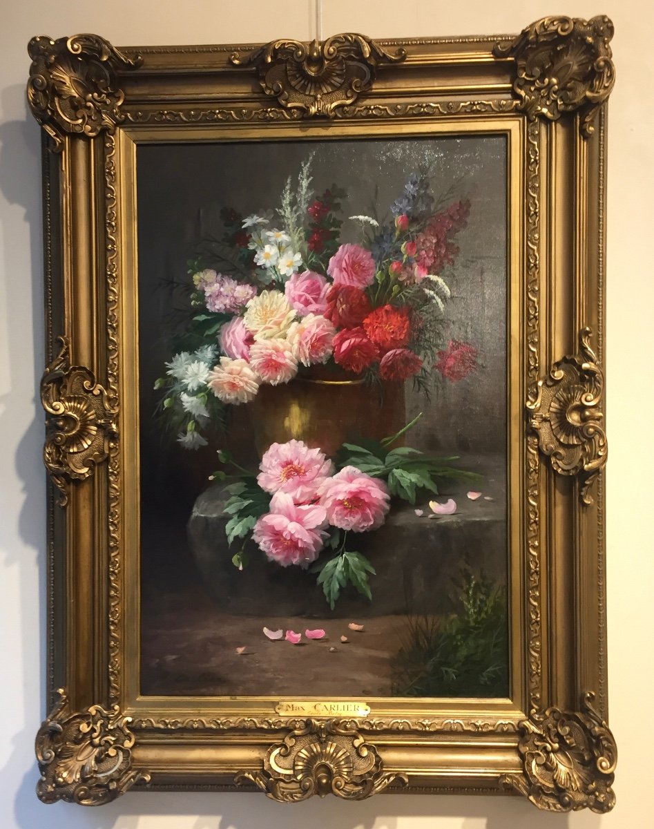 Bouquet De Fleurs Par Max Carlier (1872-1938)