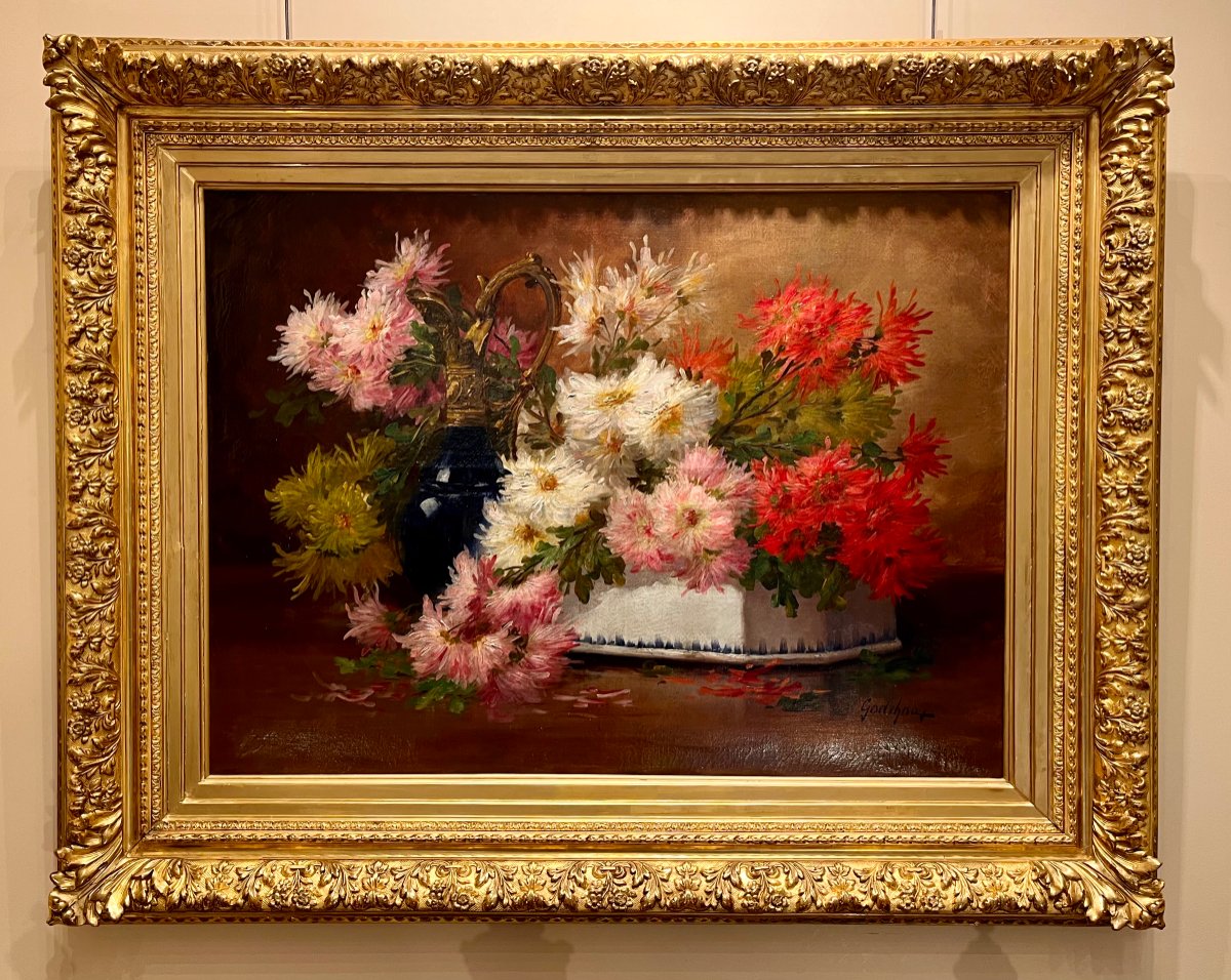 Bouquet Of Dahlias By Emile Godchaux (1860 - 1938)