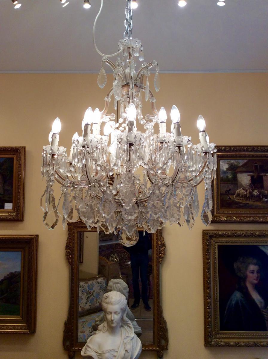 Italian Crystal Chandelier With 18 Lights-photo-2