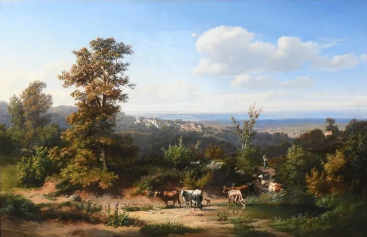 Bucolic Landscape By Curt Victor Clemens Grolig-photo-1