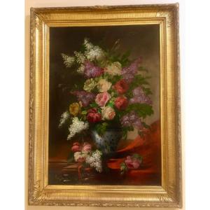 Bunch Of Flowers Signed Paul Dulac