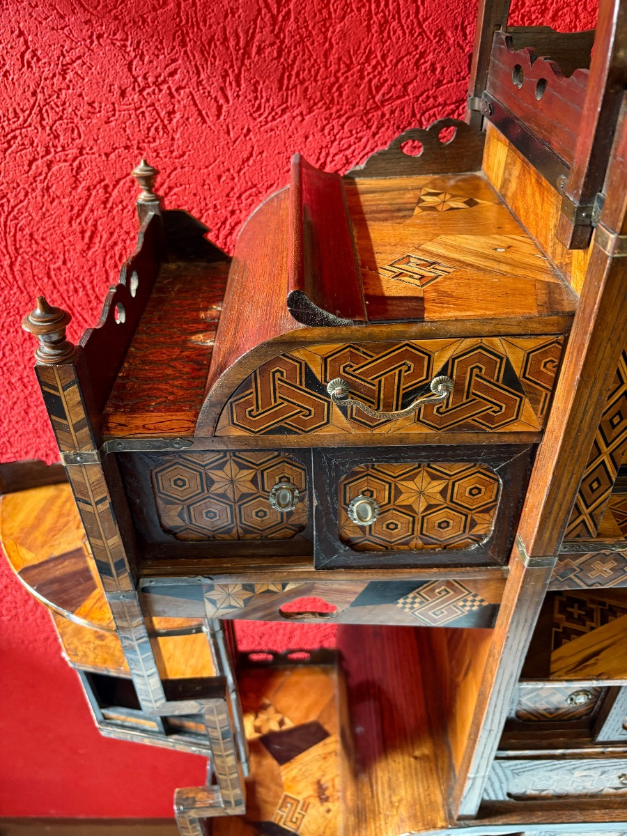 Kazaridana – Japanese Meiji Decorative Display Cabinet -photo-6