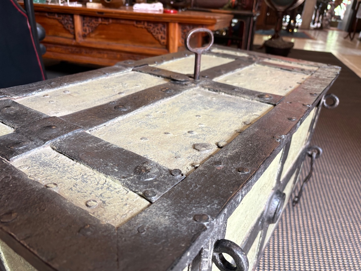 Antique German Iron Casket, 17th/18th Century-photo-7