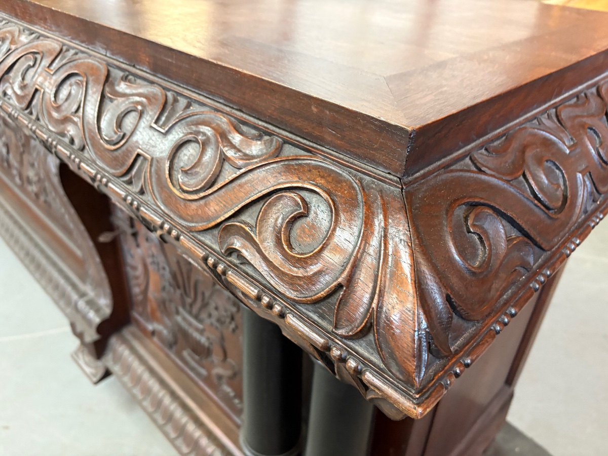 Buffet ancien — chêne, style néo-Renaissance (vers 1870-1910)-photo-3