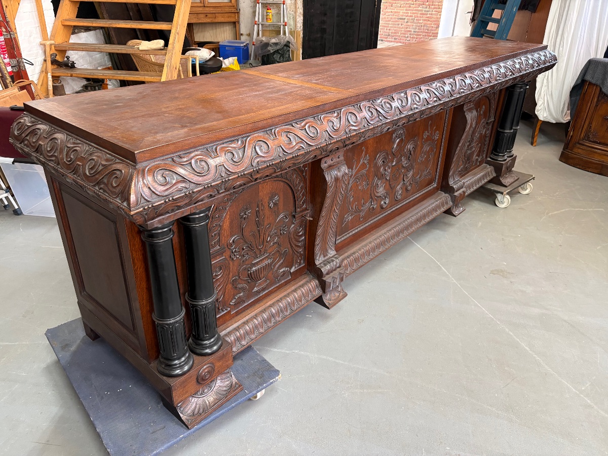 Buffet ancien — chêne, style néo-Renaissance (vers 1870-1910)-photo-5