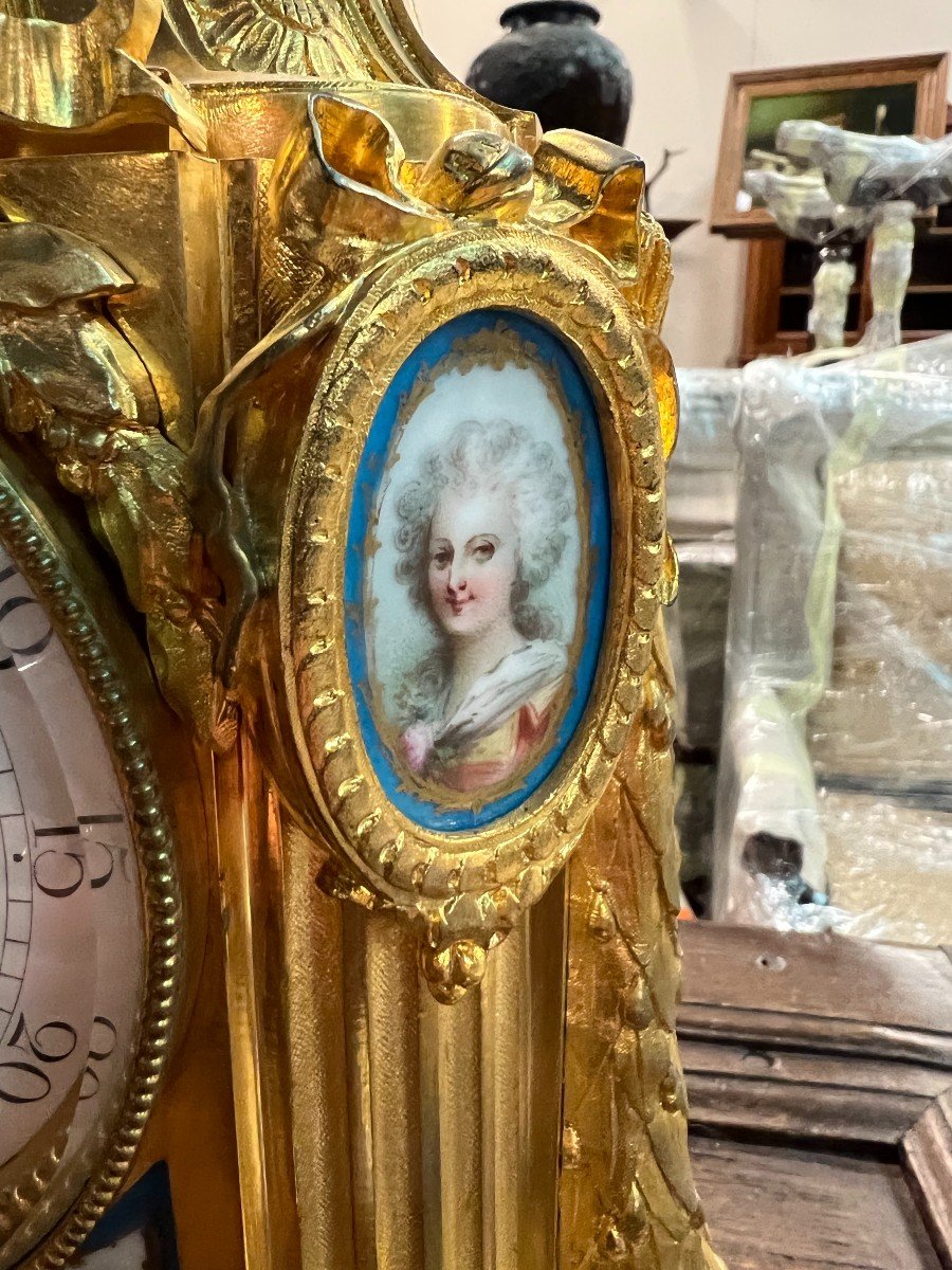 Beautiful Gilt Bronze Mantel Clock  Amor 19th Century-photo-4