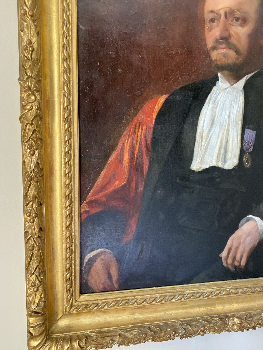 Portrait Of Doctor Of Law. Signed By François Alexandre Lafond (1815-1901)-photo-8
