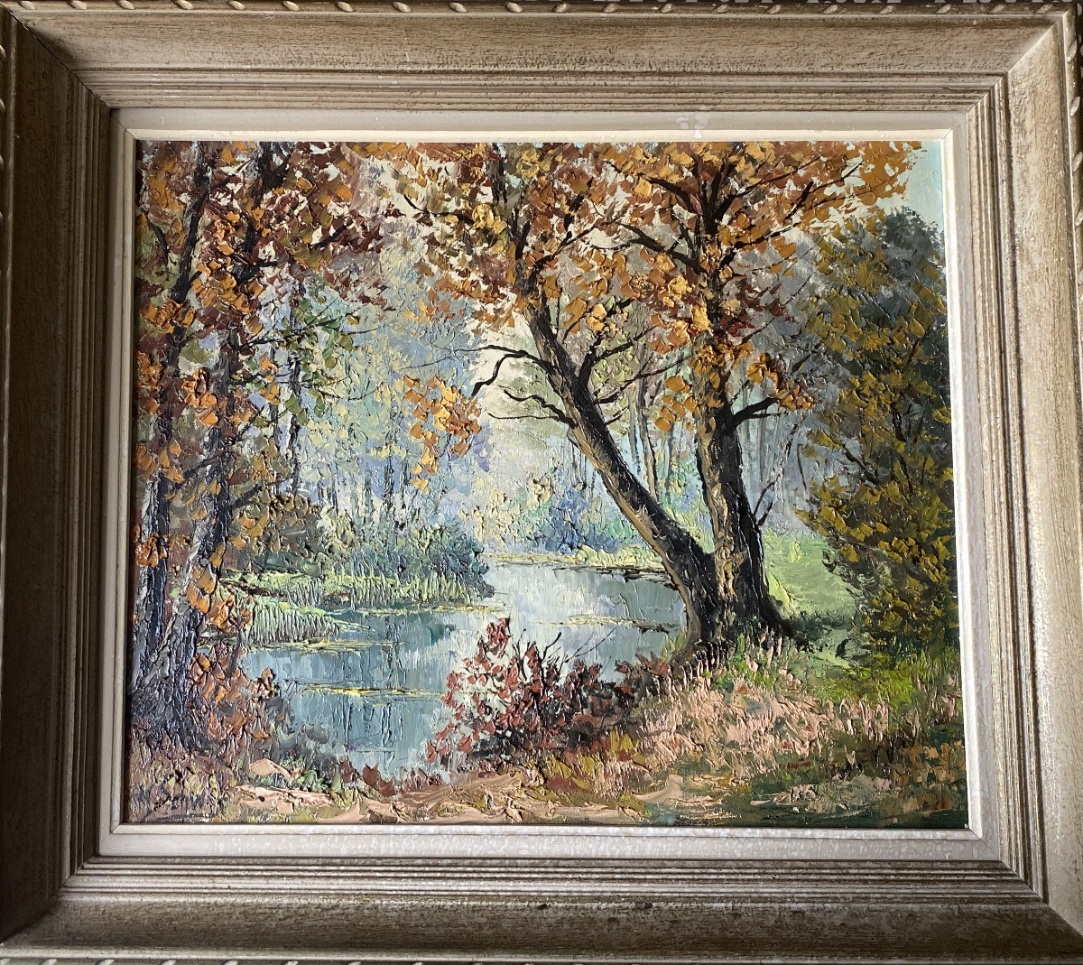 M.schwab (1946) "autumn Landscape" Oil On Canvas