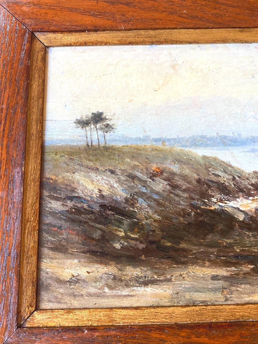 Oil On Wood 19th Century "exceptional View" Signed -photo-4