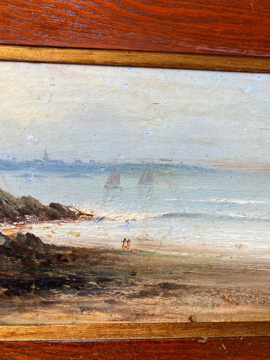 Oil On Wood 19th Century "exceptional View" Signed -photo-6