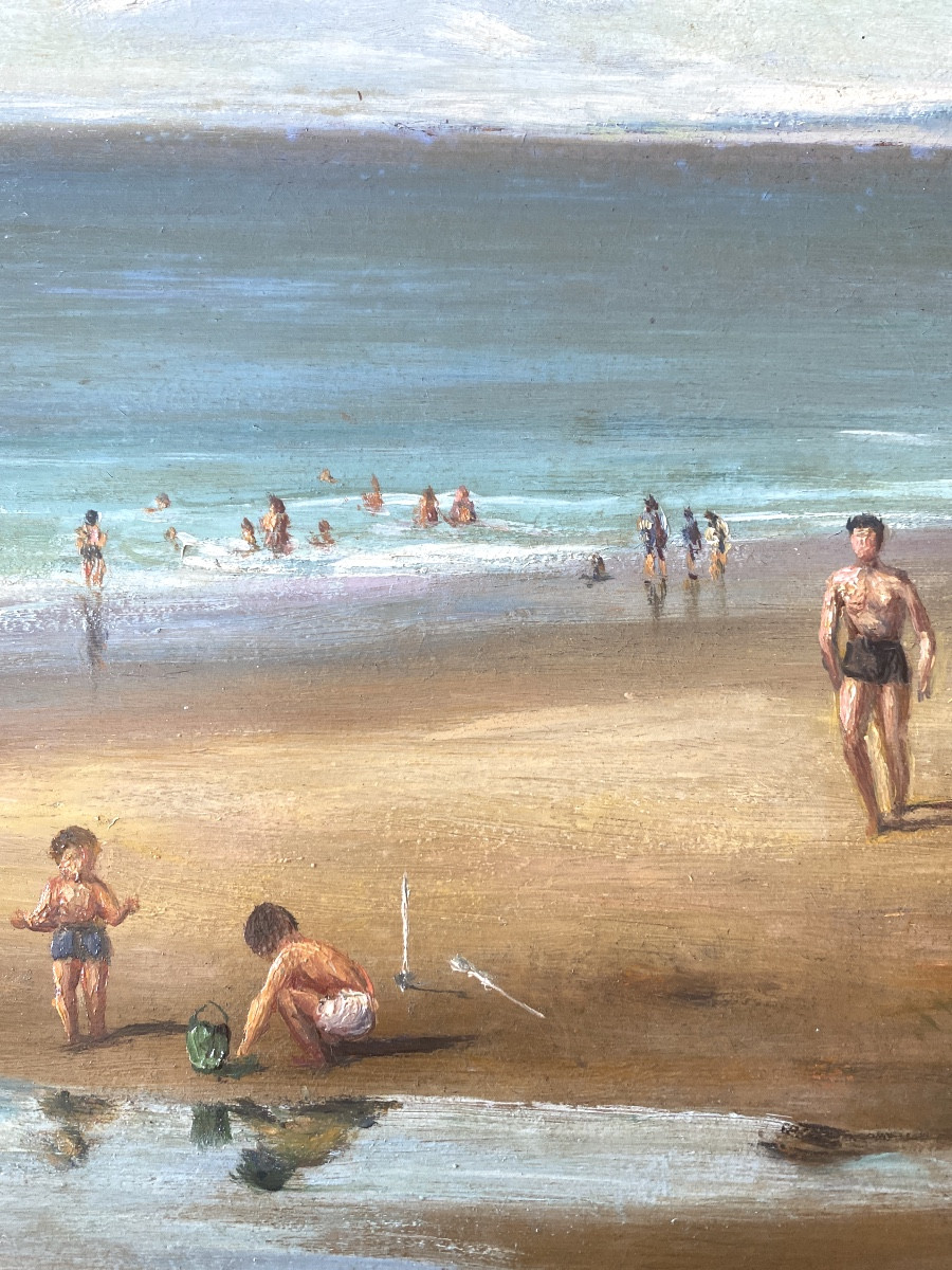 Georges Castaing (1895-1971) “basque Country Beach”-photo-6